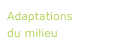 Adaptations  du milieu